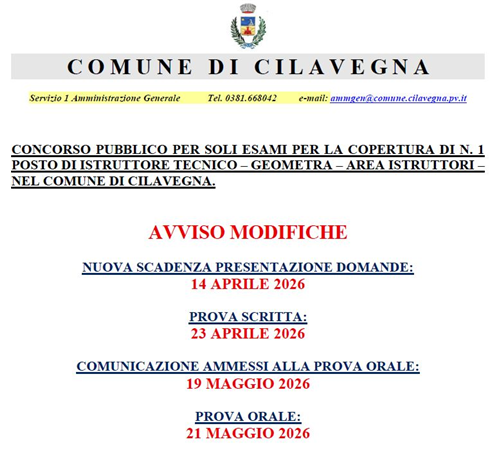 Concorso pubblico per esami